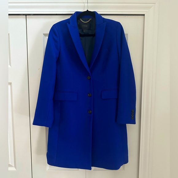 J. Crew Parke Italian Wool Topcoat in Brunswick Blue Size 6 - Picture 2 of 8